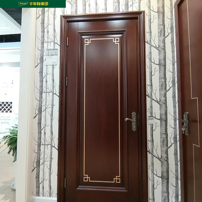 Premium Custom Home Furniture MDF Board Interior Wooden Door with Groove Design for Residential Houses  Bedrooms Living Room