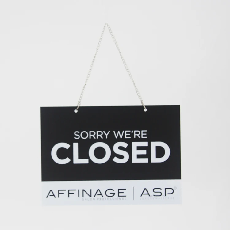 customized acrylic open closed door signs plastic door sign holders shop open closed sign