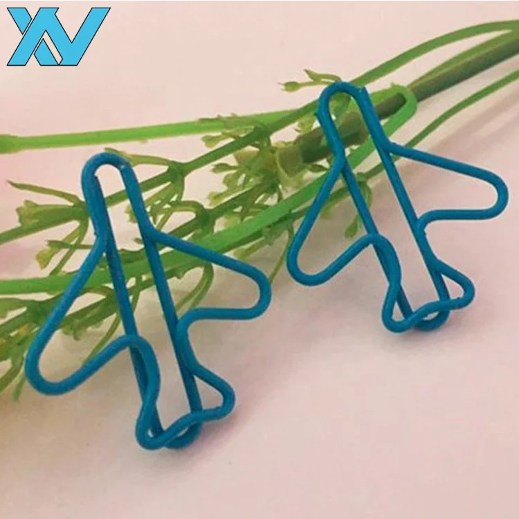 Unique promotional gift airplane shape paper clip in zipper bag with LOGO printing