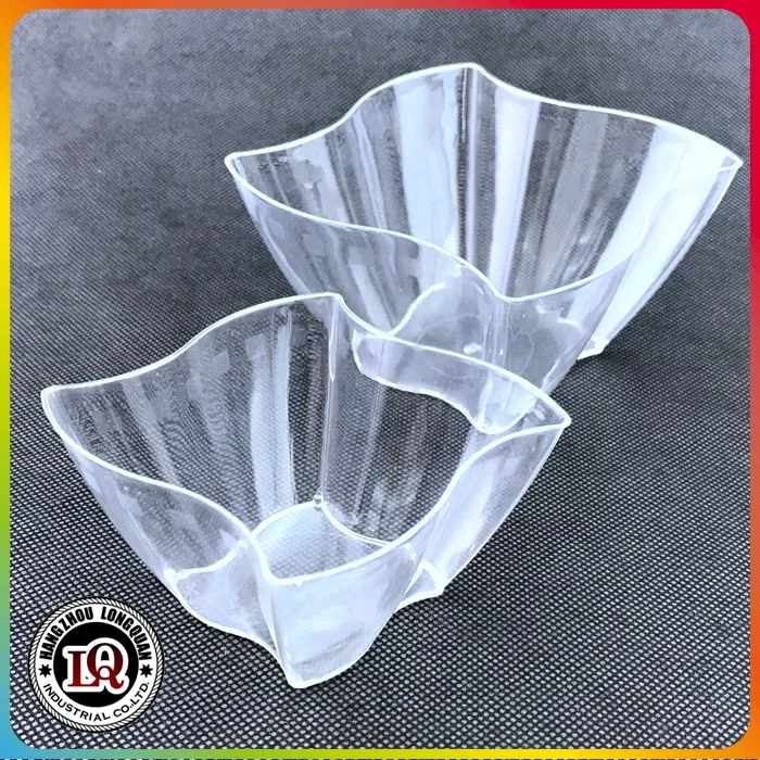 New Design Clear Plastic Square Dessert Cup