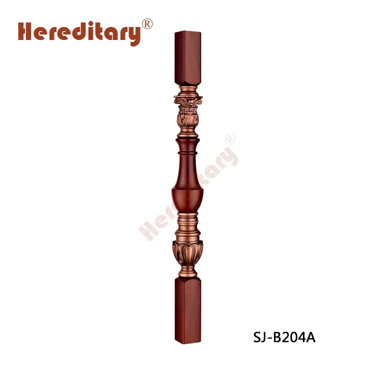 Balconies gold color aluminum railing wood stair railings models