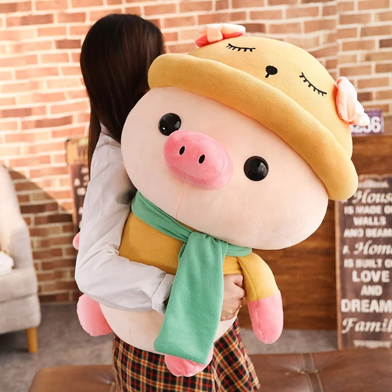 
scarf pig stuffed animal plush toy cute 