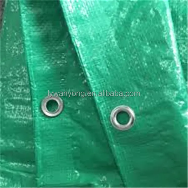 green pe recycled plastic canvas fabric tarpaulin good quality  factory price