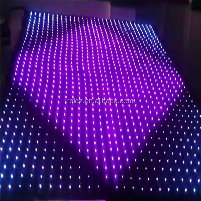P40 flexible curtain led tv led video wall in night club decoration