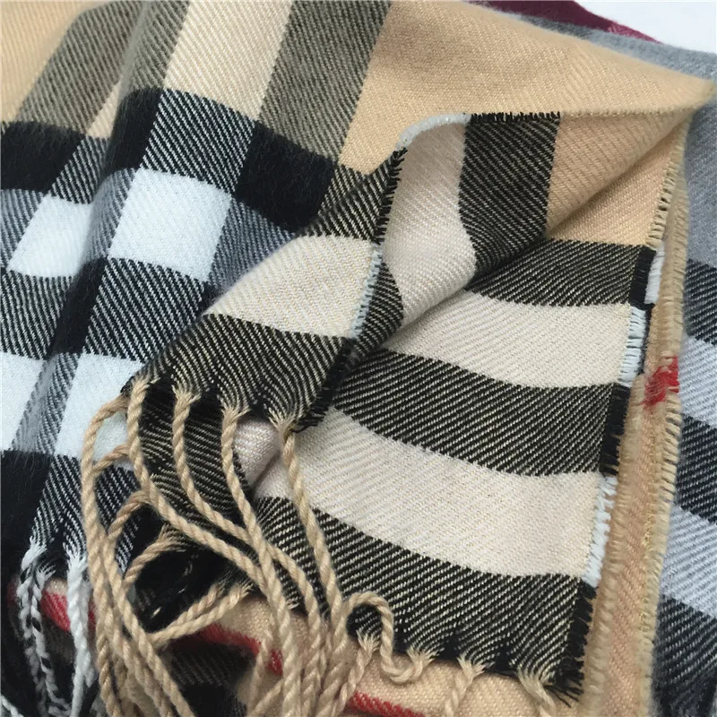 Cosum wholesale cheap thick scottish plaid acrylic lady scarf shawl winter blanket cashmere scarf