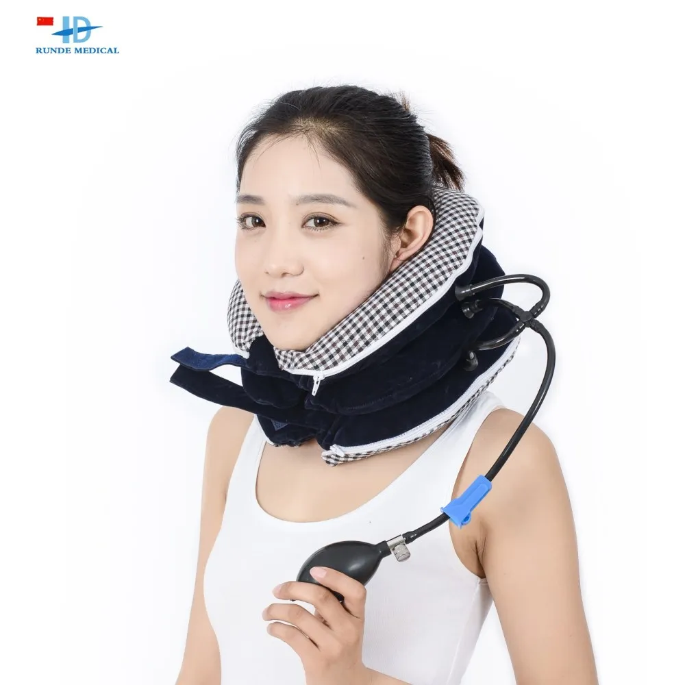 Wholesale Extri Comfortable Rubber pneumatized Neck Support Rubber Air Pump Cervical Collar