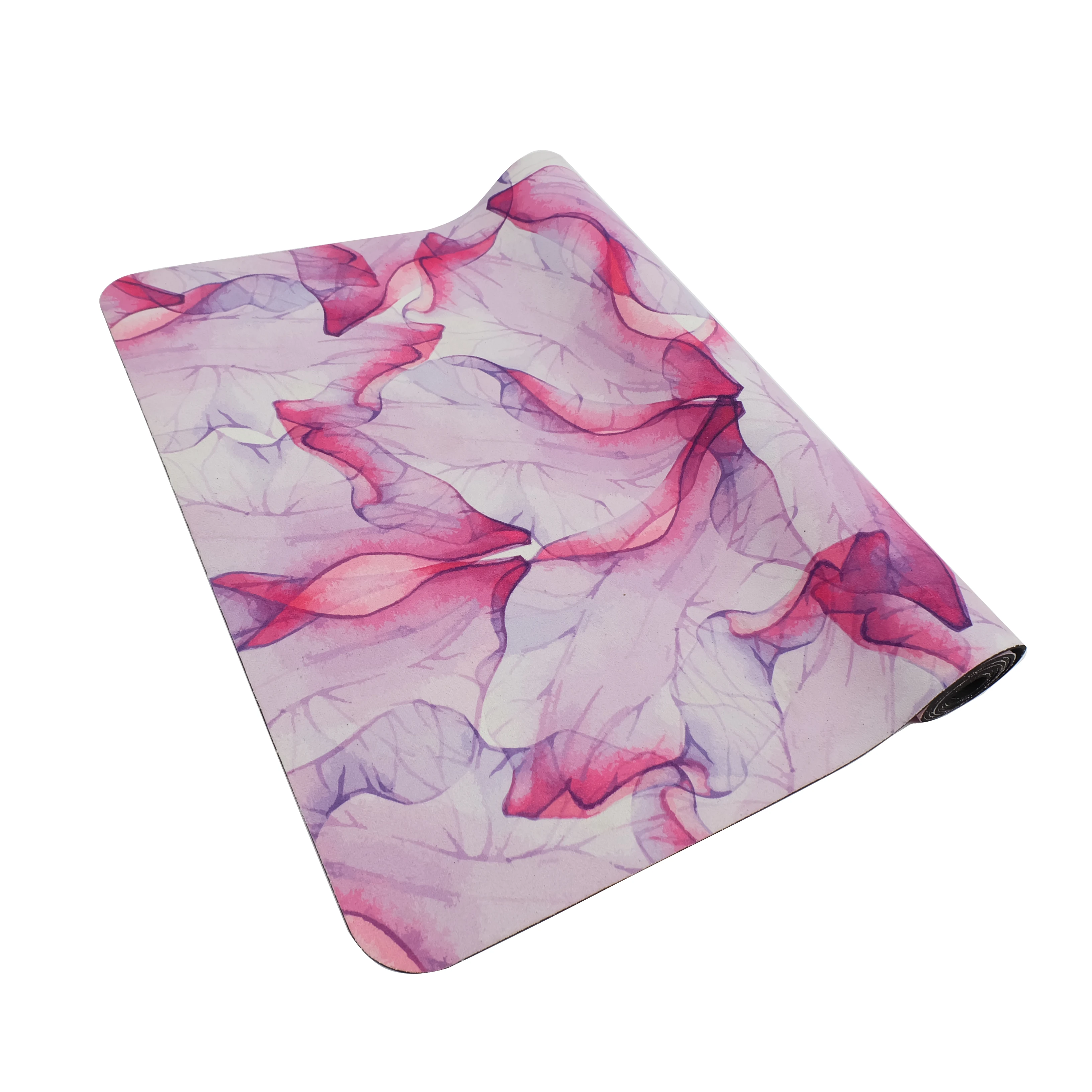 
Eco friendly custom printed suede microfiber natural rubber yoga mat wholesale mat 