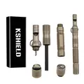 Kshield Multi function Outdoor Survival Tool Flintstones With Fire Stick Compass Rescue Whistle Kerosene Cotton Balls