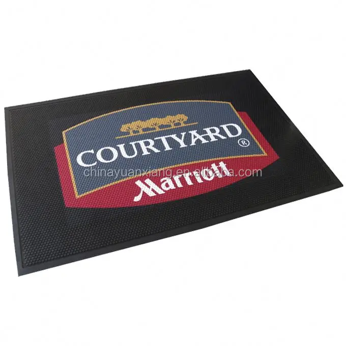 Logo Printed Floor Mat Rubber Custom