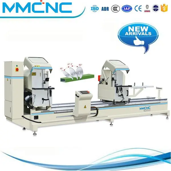 Window Door Making Machine Double Heads Sawing Aluminum Extrusion Cutting Machine