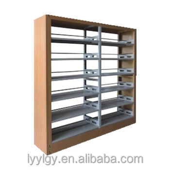 Cheap Double-Sided Library Steel Bookshelf Iron Bookshelf