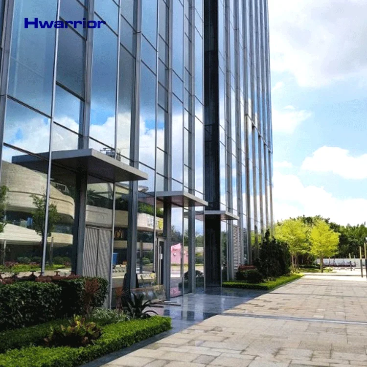 Office Building Exterior Glass Facade Glazing Architectural Aluminum glass curtain wall cost per