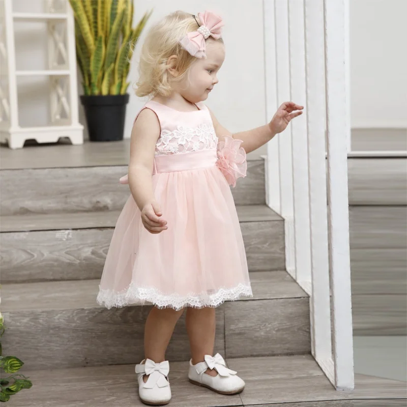 2019 Flower Girl Dress Tulle Lace Kids Gowns