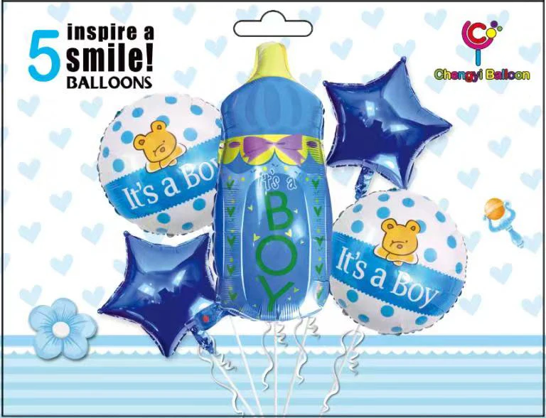 Детский воздушный шар для празднования нового рождения 18 дюймов звезда круглый это темно-синий мальчиков