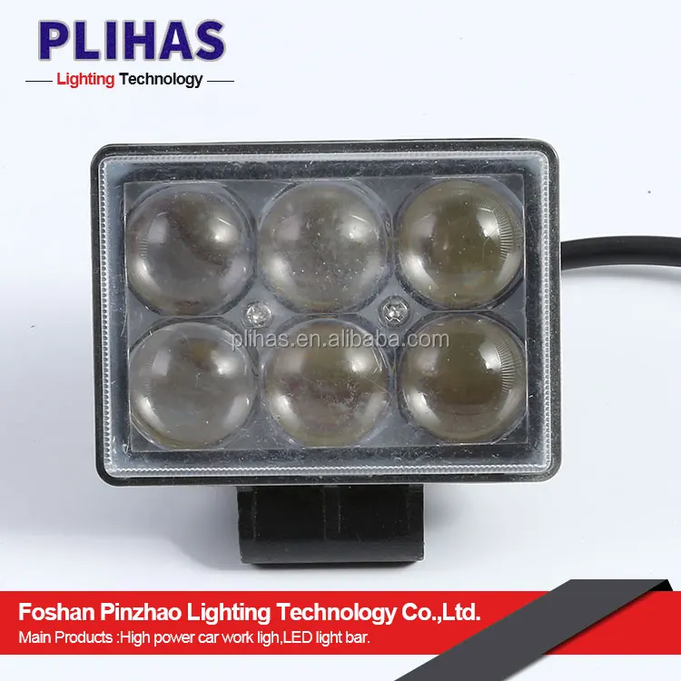 IP67 Waterproof 12V 24V Input 3 Inch 1000LM Amber 18W LED Work Lights for Truck Pickup Bumper