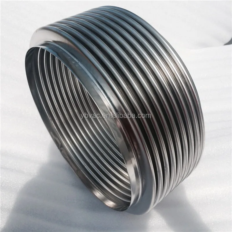 250 metal bellows components compressible with pipe end,thin wall