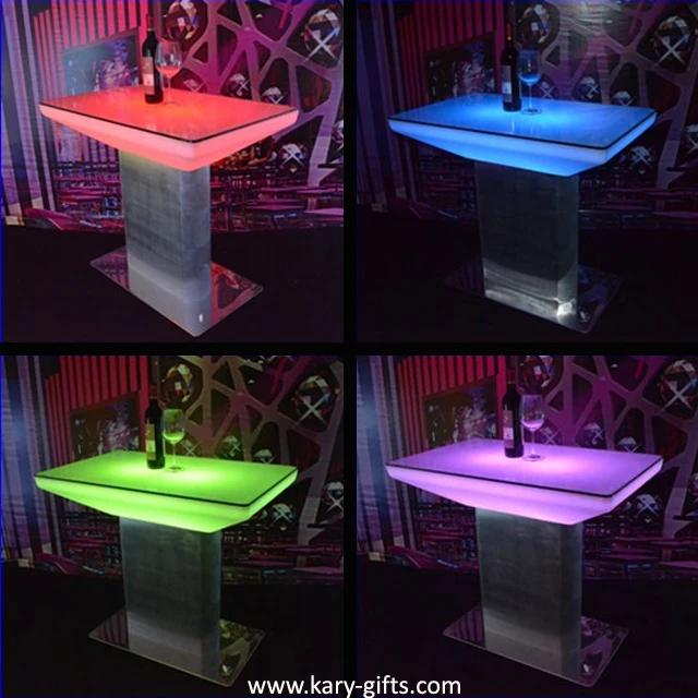 Event Party Popular Glowing Banquet Desk LED Dining Table
