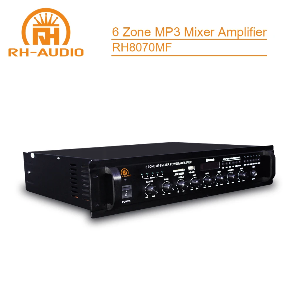 RH-AUDIO Multi Zone Audio Amplifier with USB FM for Whole Building Project
