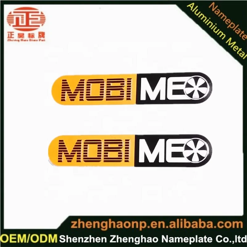 
High quality fashion personalized metal nameplate custom painted aluminum embossed nameplate 