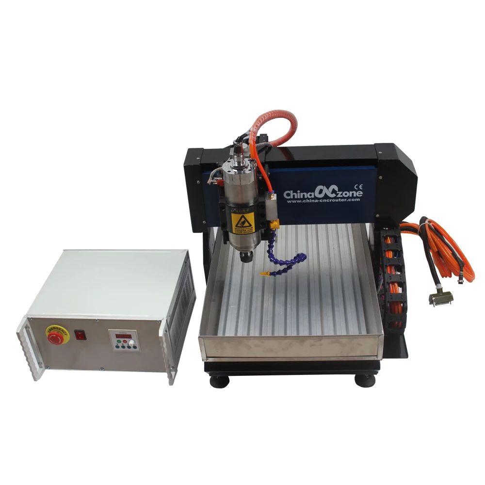 Steel body 4axis 2200W 3040 water cooling spindle Mini desktop  engraving cnc router machine for steel copper aluminum stone