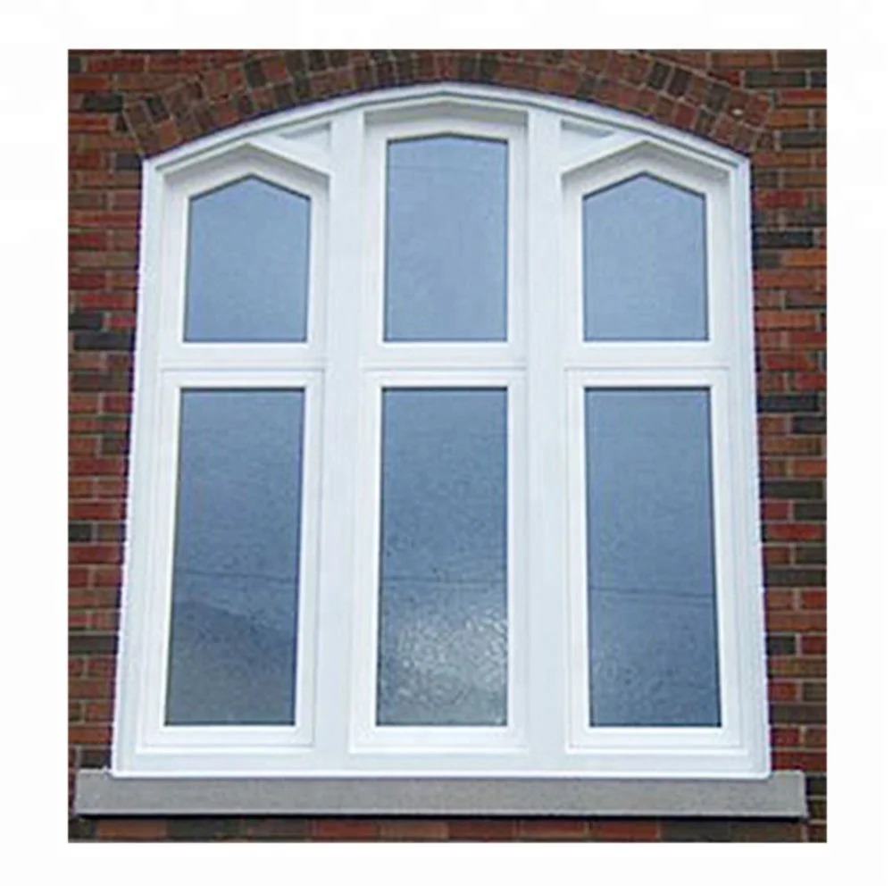 Hot Sale PVC Sliding Glass Window White Building Plastic Window