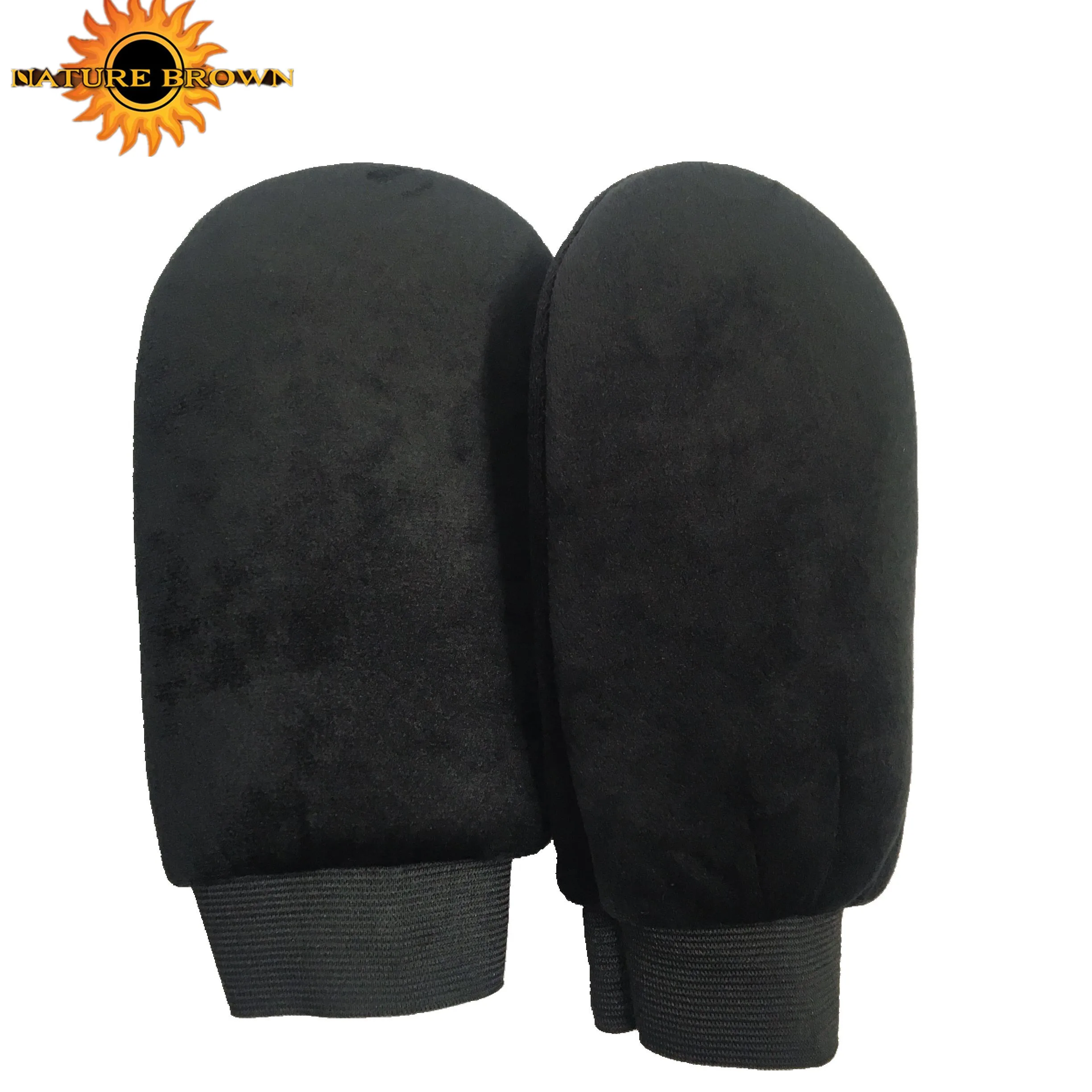New design soft high quality double side self tanning mitt