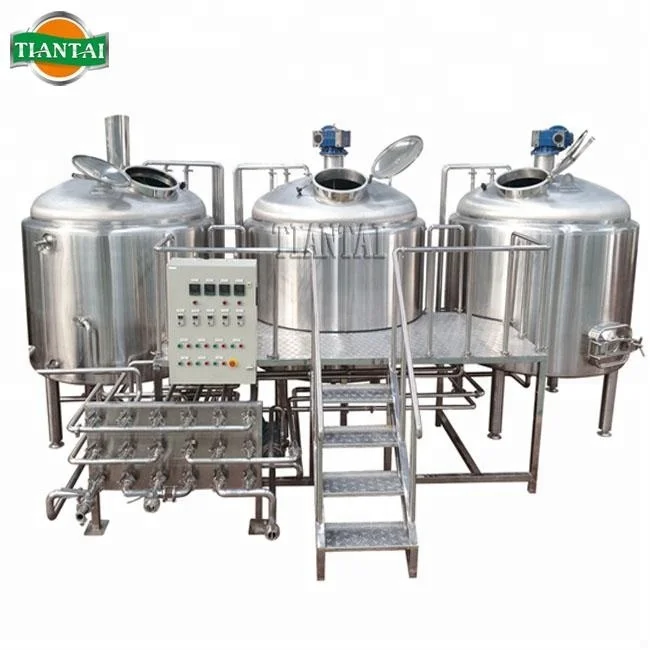 1000L 10HL Stainless steel direct fire heating 4 vessel 1000 liter brewery craft beer brewing equipment