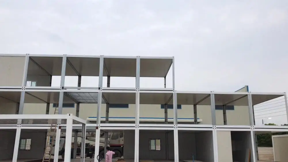 Cheap Prefab Bolt Container Modular House Duplex House Two Storey Container Housing 20 FT Flatpack Homes Prefab House Prices