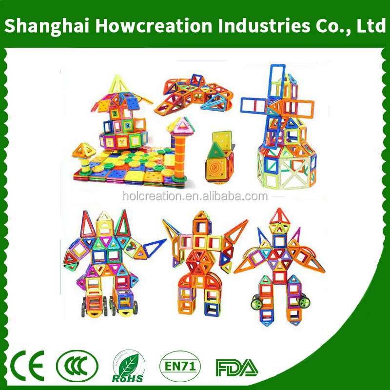 Plastic  78pcs Magnetic Building Blocks For Kids, Magnet Building Tiles Kits