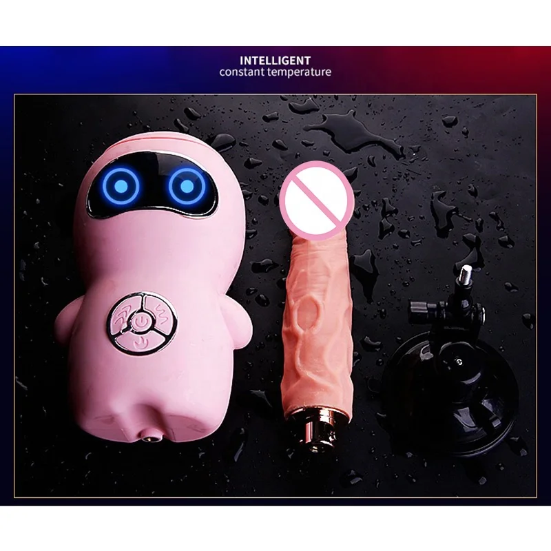 Cute Robot AutomaticTelescopic Masturbation Machine for Female Thrusting Dildo With Suction Cup to Girls Vagina Women Pussy