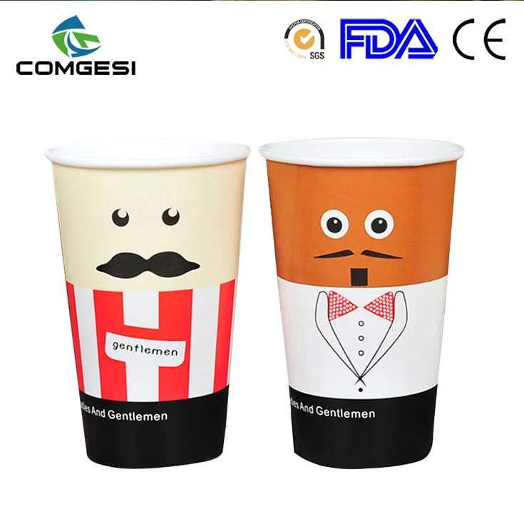 Wholesale Design Paper Cups Brand Logo Printed for Hot Drinks Personalized Bio Coffee Paper cups