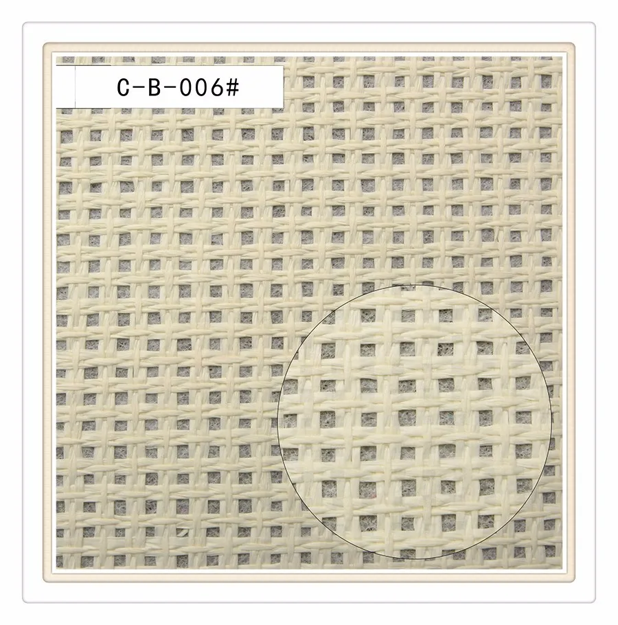 Hotel living room wallpaper decor mesh paper straw fabric,straw hat material