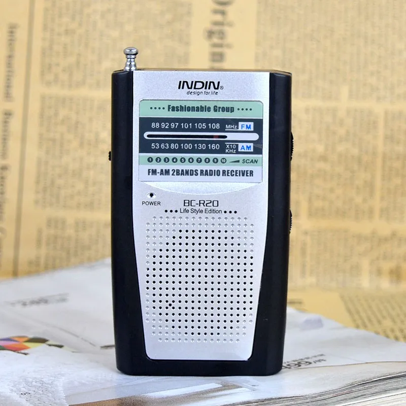 BC-R20 Music Streaming Universal Mini AM FM Portable Radio Set Built in Speaker
