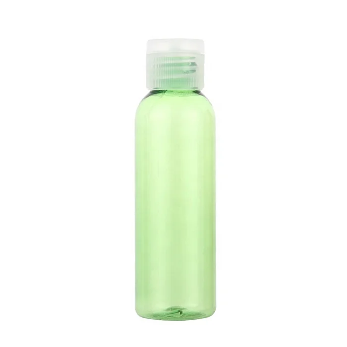 60ml pet round empty plastic toner bottle travelling dispenser for small sample with flip lid