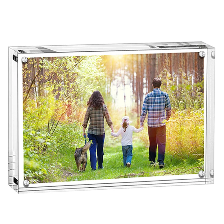 Cheapest Price 4x6 5x7 6x8 8x10 Double Sided Clear Acrylic Picture Magnetic Frames Photo Block