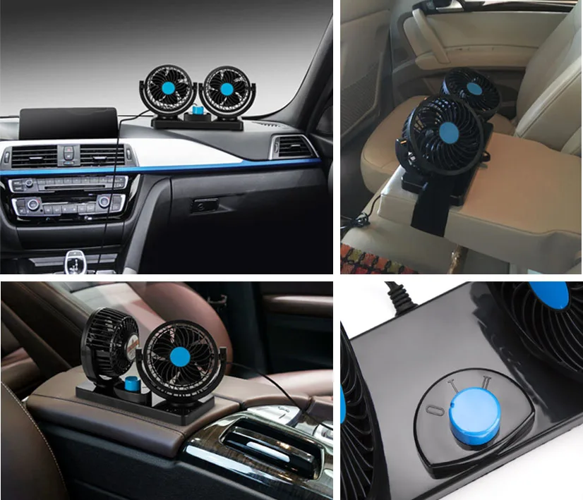 12V/24V 4inch 360 Degree Rotation Adjustable Strong Wind Car Air Fan/CAR FAN