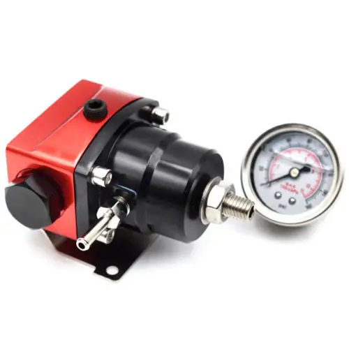 
Universal Adjustable Fuel Pressure Regulator +160psi Gauge AN 6 Fitting 