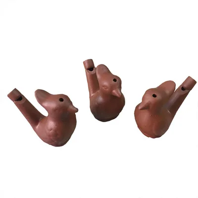 Hot sales plain color music water bird whistle Ceramic bird whistles for promotion