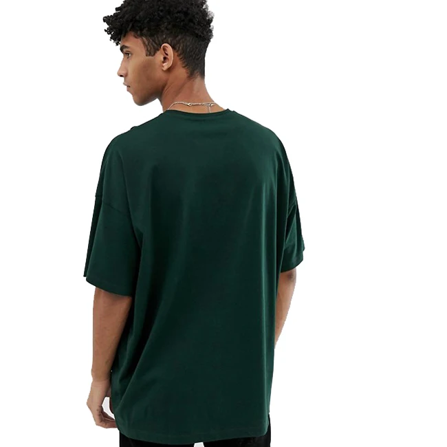 Factory wholesale ordinary short-sleeved men green cheap oversized t-shirt