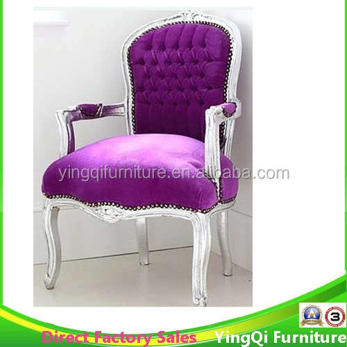 Elegant Purple High Back Wedding Bridal Chair Baby Shower Chaise Lounge