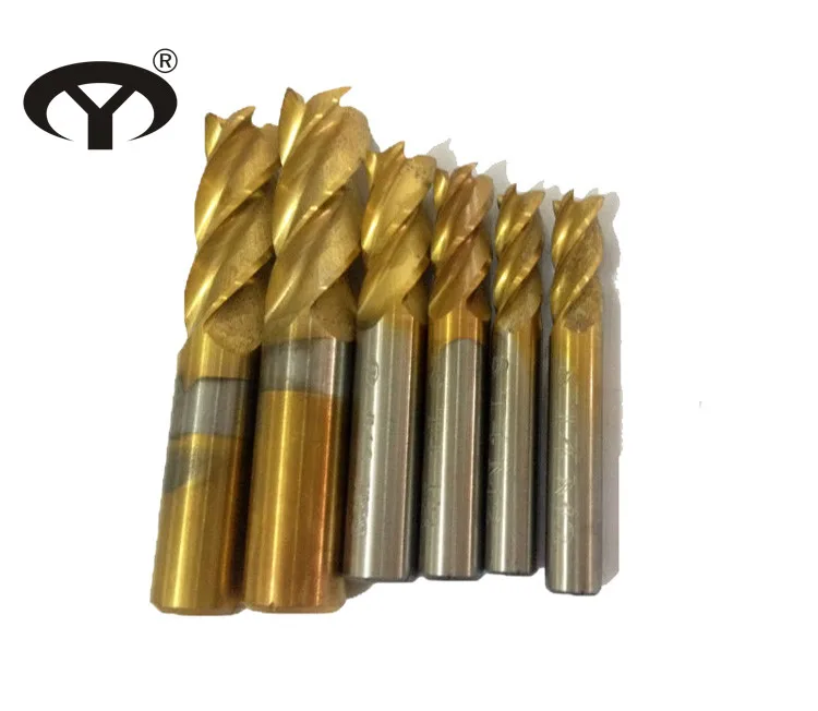 HSS M2/M35 4 flutes straight shank end mills