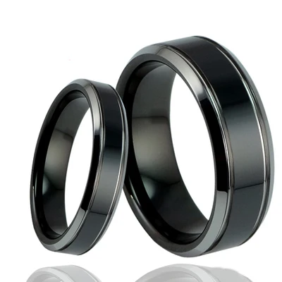 Fashion custom couple rose gold plated rings Tungsten carbide lover ring for Lover