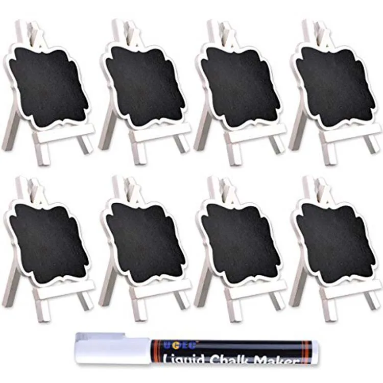 Мини-Классная доска 20 шт., доска с подставкой для вечеринки, свадьбы, настольная доска с цифрами и сообщениями, знаки.