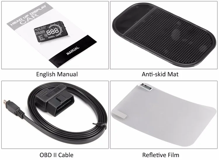 2016 New 5.5' Car Auto HUD Head Up Display LCD Digital Projector Vehicle OBD II Interface HUD Display Overspeed Alarm System