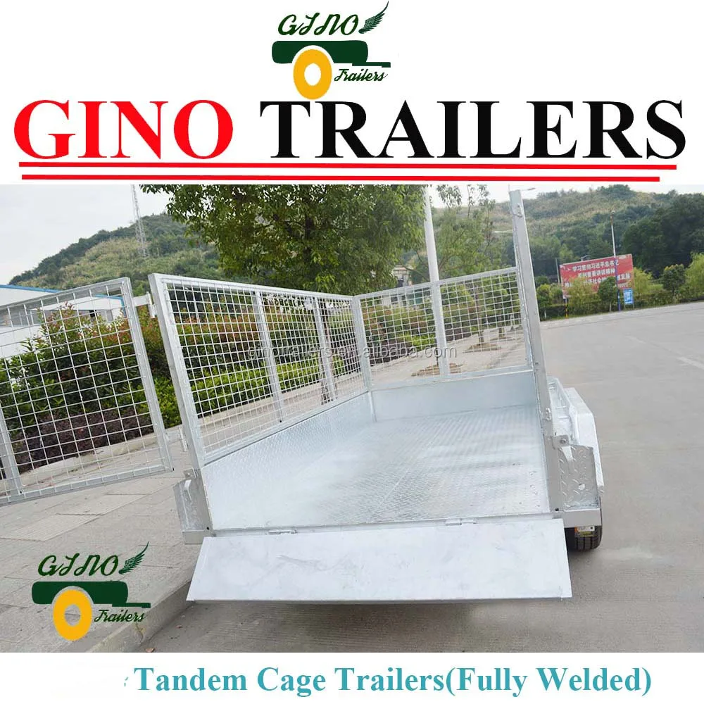 
heavy duty tandem bogie steel cage trailer GN-BT85W 