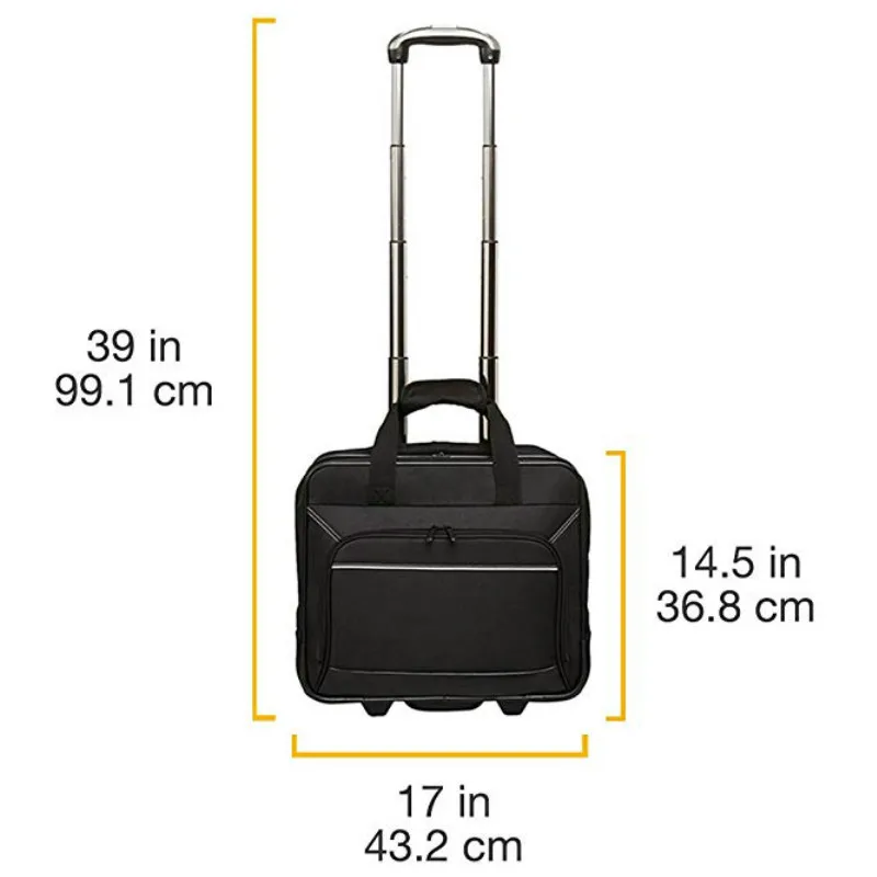 Wheeled briefcase Executive 15.6-Inch Laptop Roller Bag