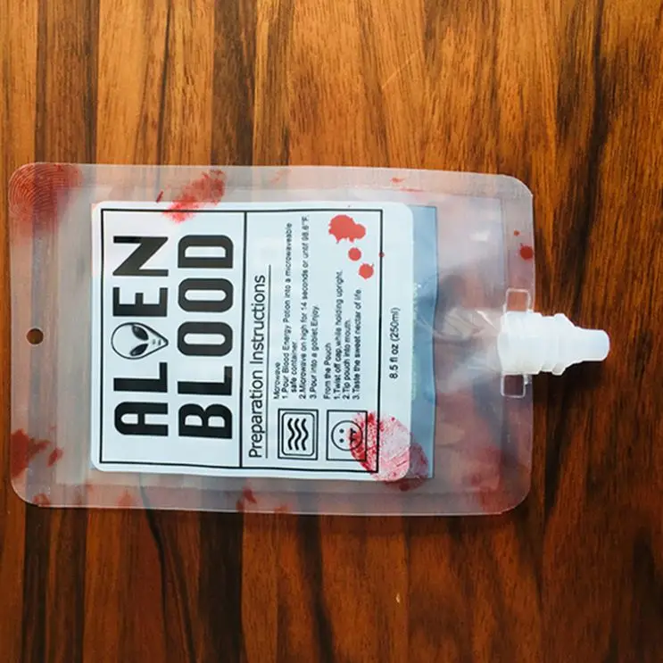 Vampire blood bags beverage bag fruit juice drink packaging bag