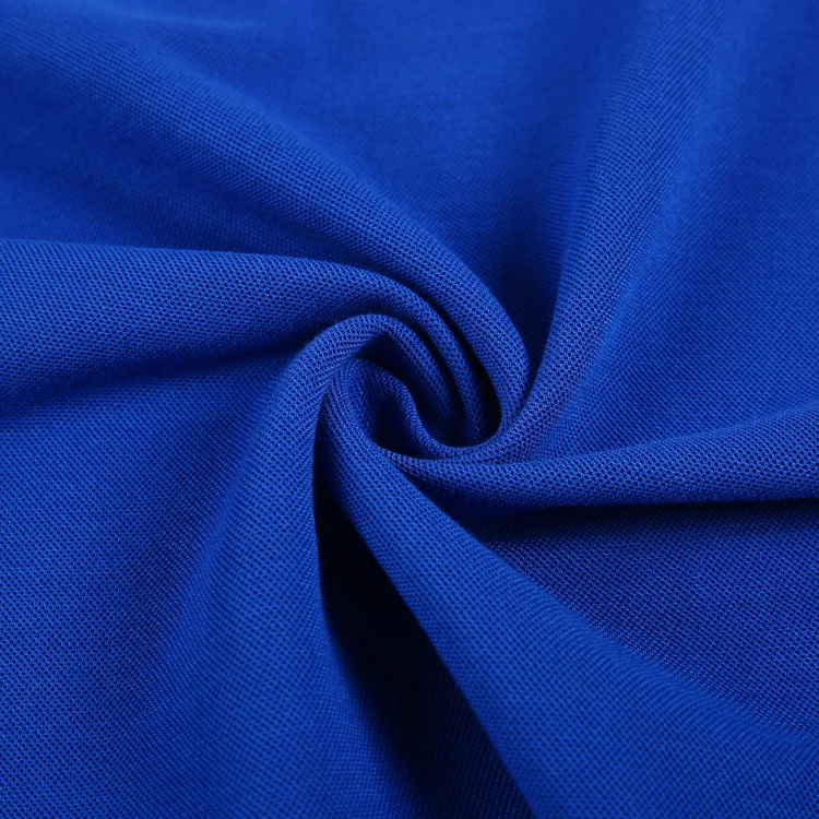 New design single jersey blended 100% polyester bird eye pique knitted fabric