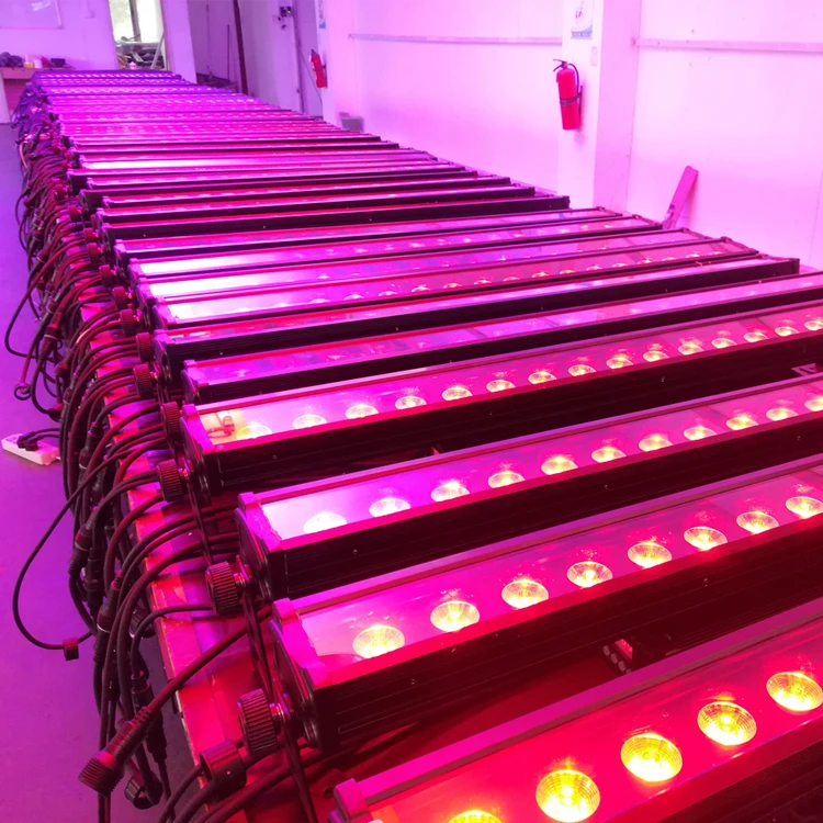 IP Rated 18x10W RGBW 4in1 Facade Lighting Pixel Control Indoor Outdoor IP65 DMX LED Wall Washer Light