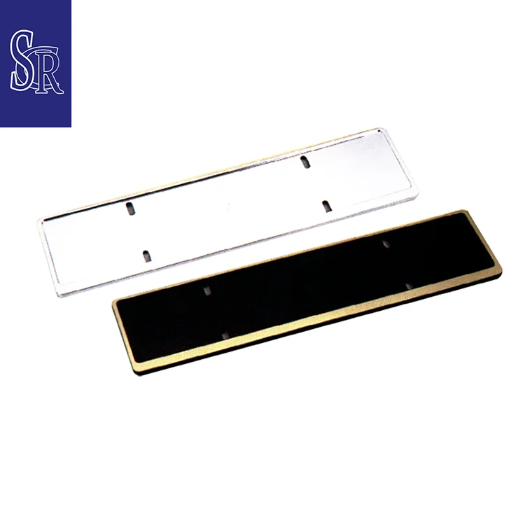 Black plastic blank car number plate(542x136mm) from Taiwan